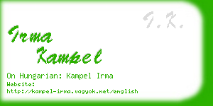 irma kampel business card